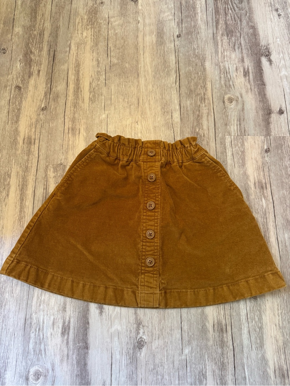 JCrew Crewcuts Corduroy Button Front Mini Skirt with Pockets! Size 4-5